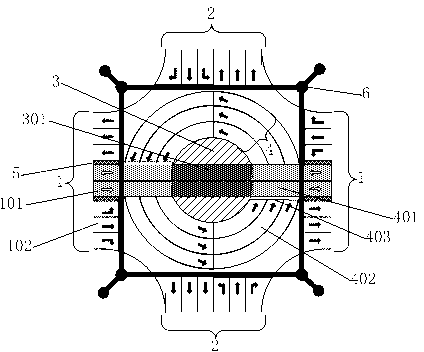 Crossing road capable of improving operating efficiency of public transportation vehicle