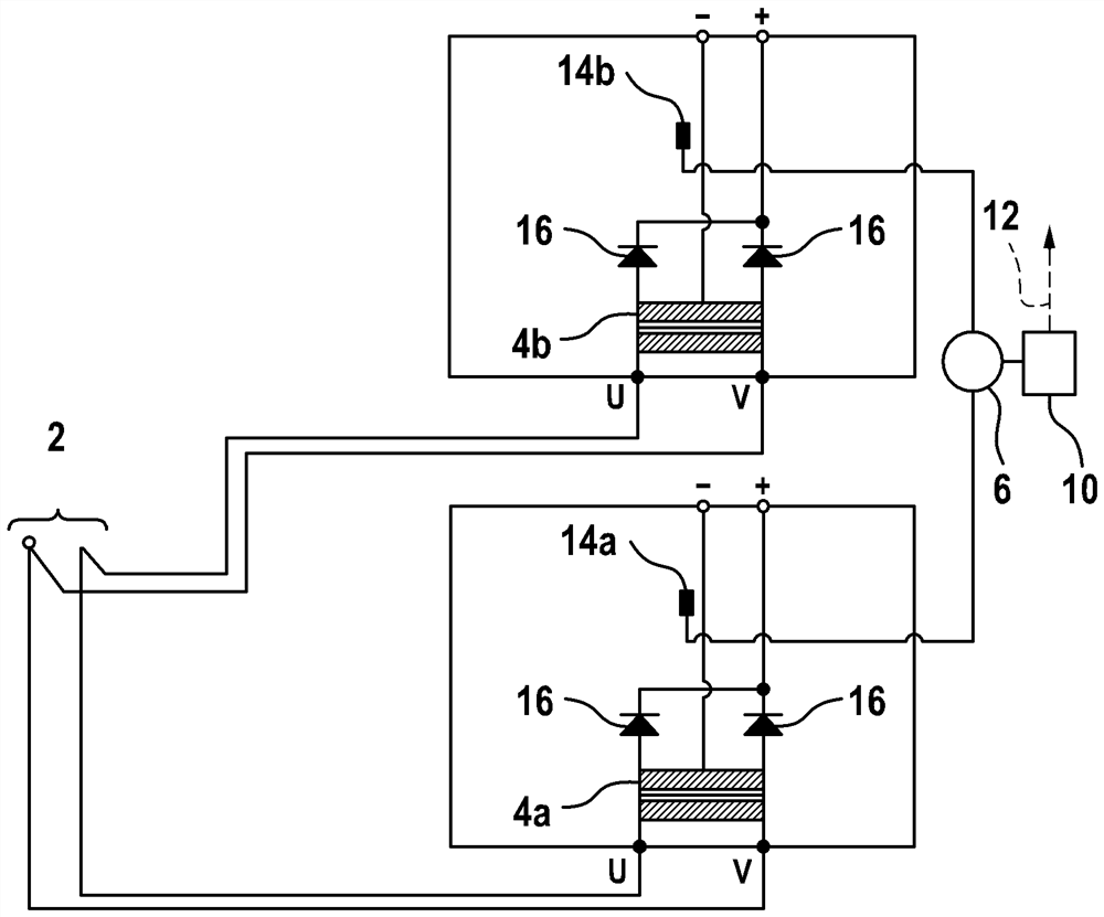 Device and method for switching alternating current