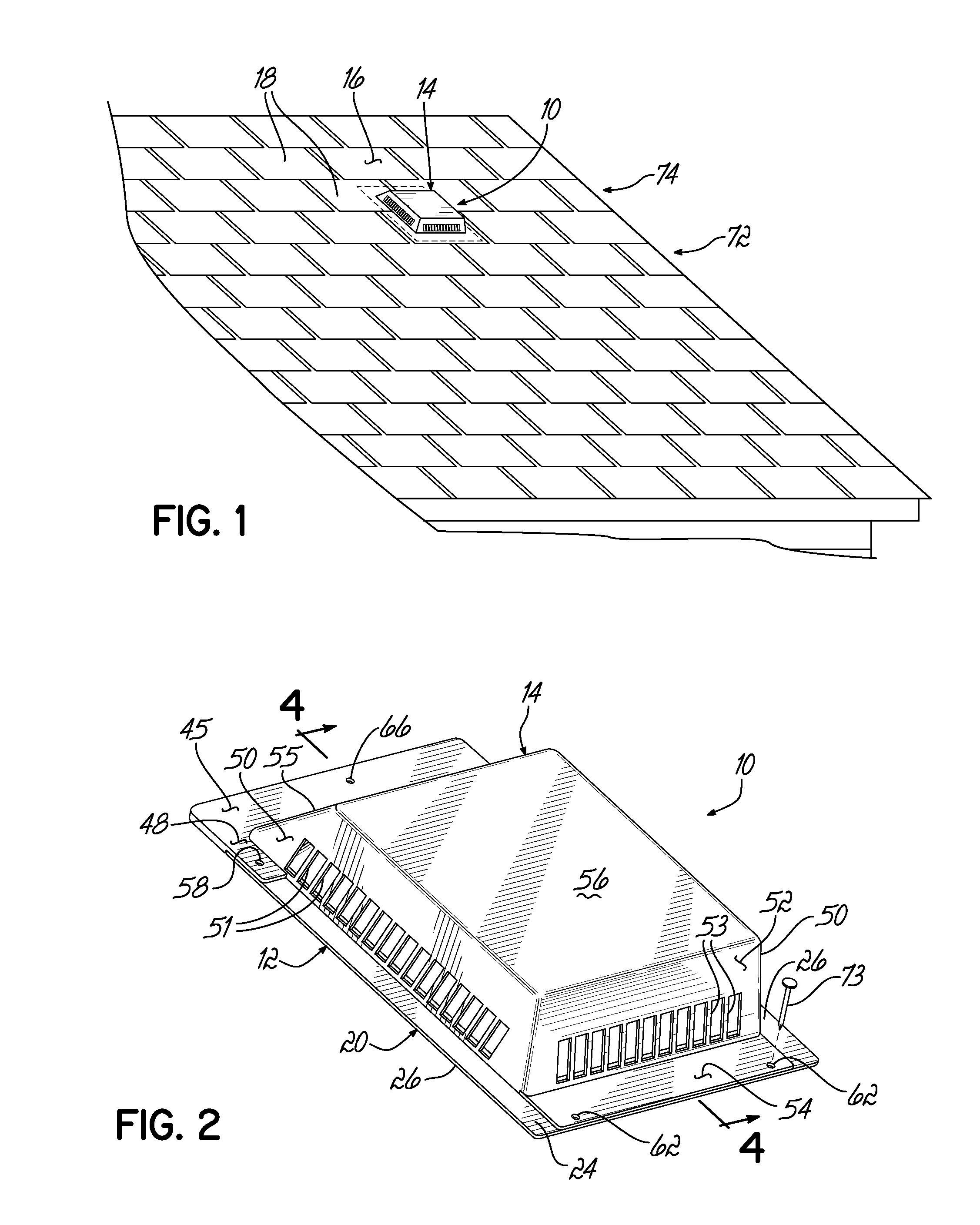 Two piece roof vent