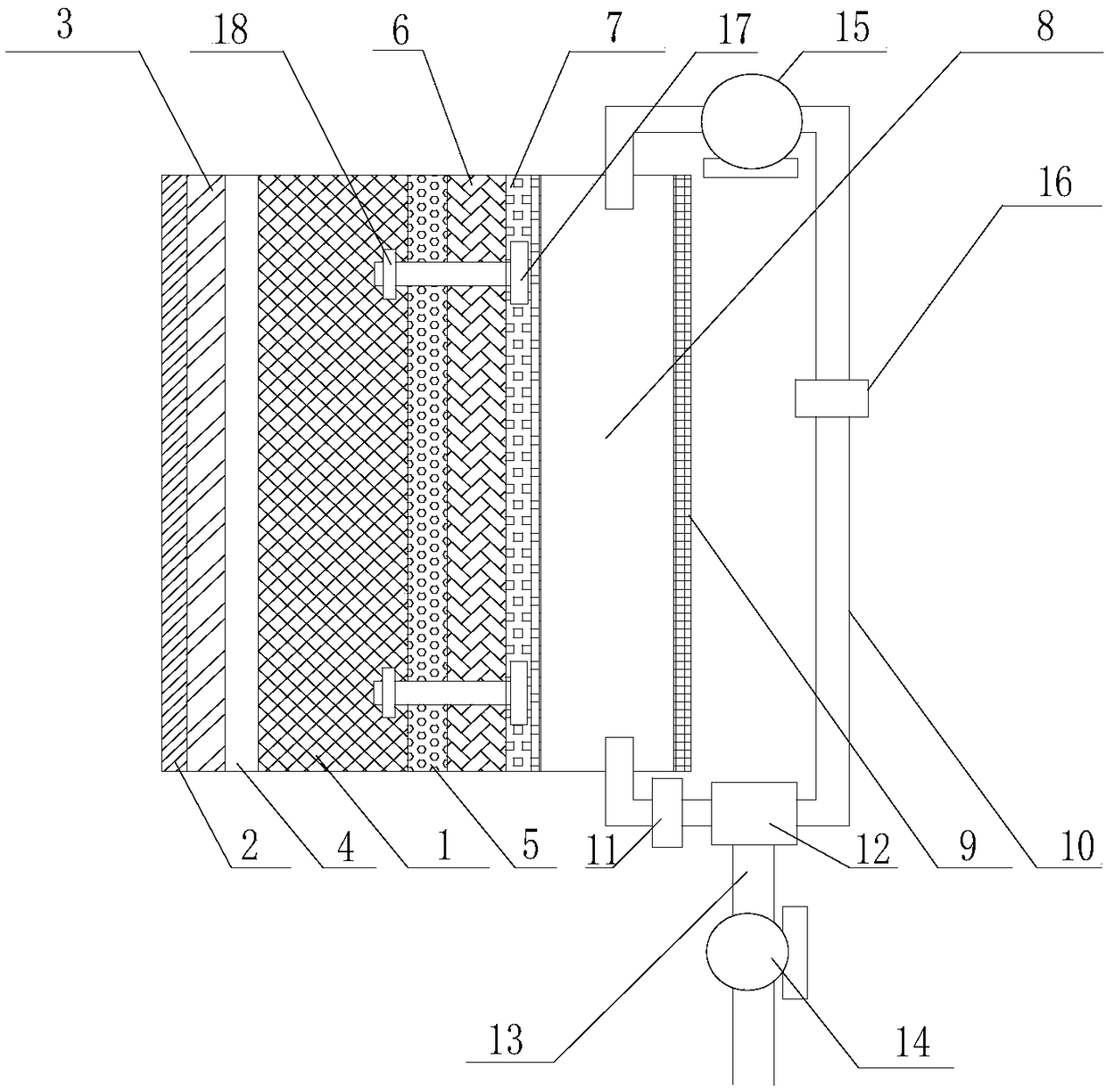 Damp-proof mildew-proof wall used for building