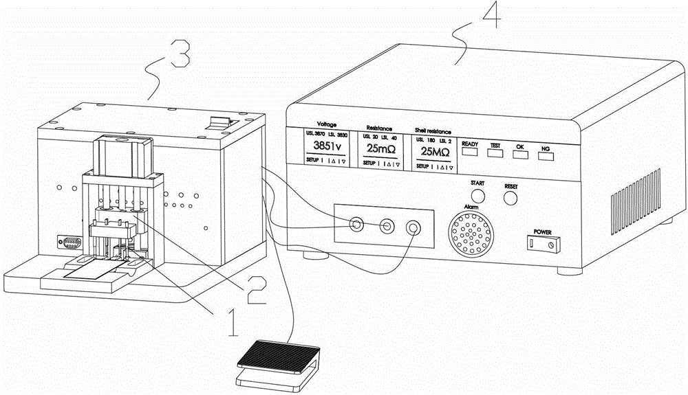 Lithium Ion battery voltage, internal resistance and shell resistance comprehensive test device