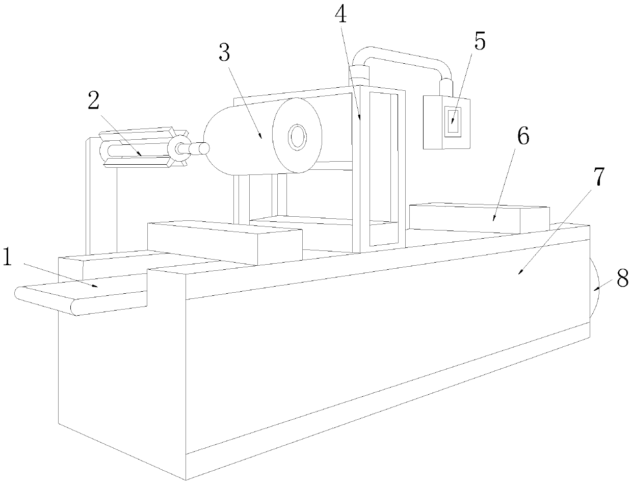 Stretch film automatic packaging machine for raised folds shrunk by preheating based on stretch-resisting winding