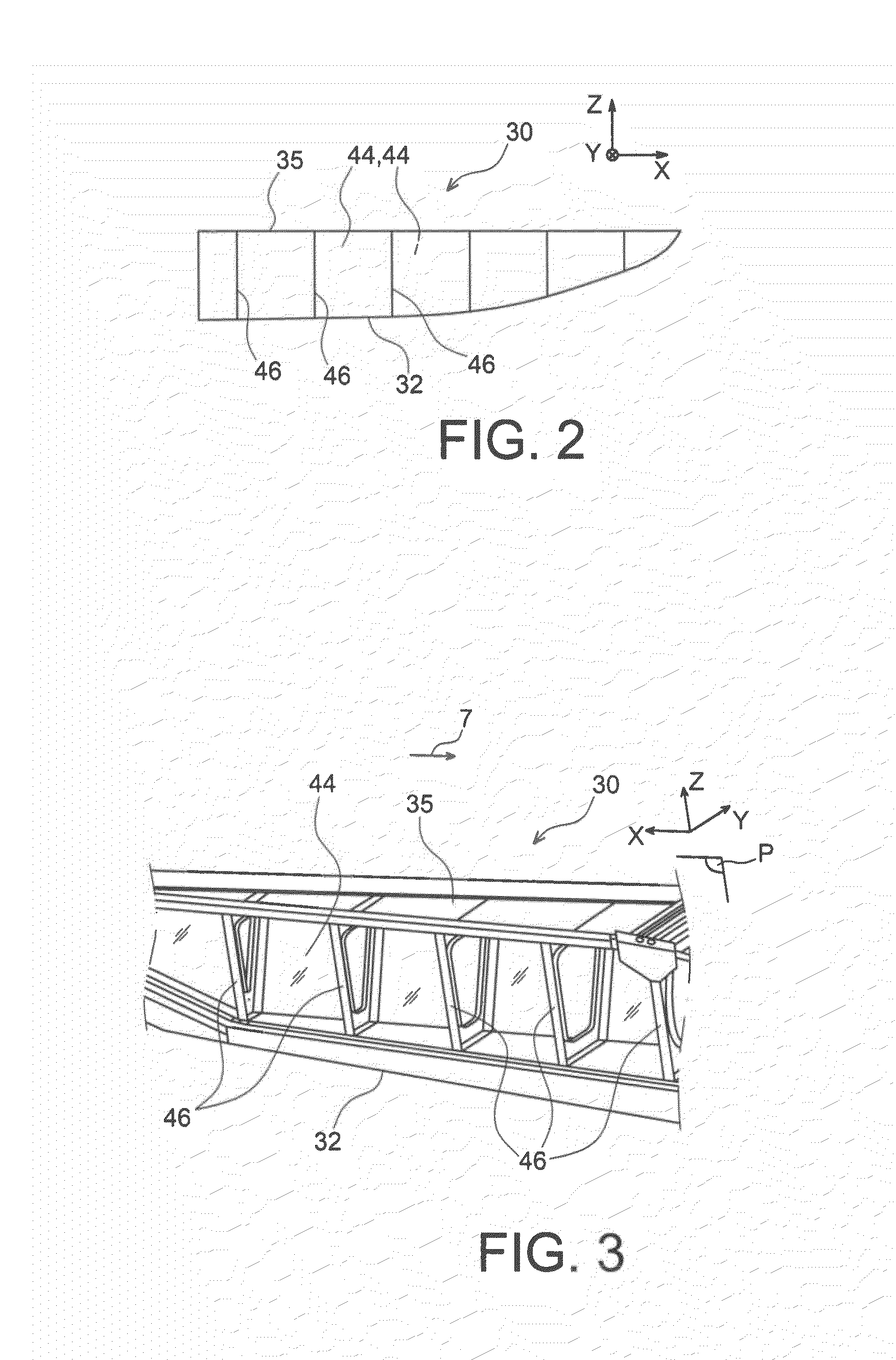 Method of manufacture by superplastic forming and by fishplating of a rib for an aerodynamic fairing of an aircraft engine mounting pylon