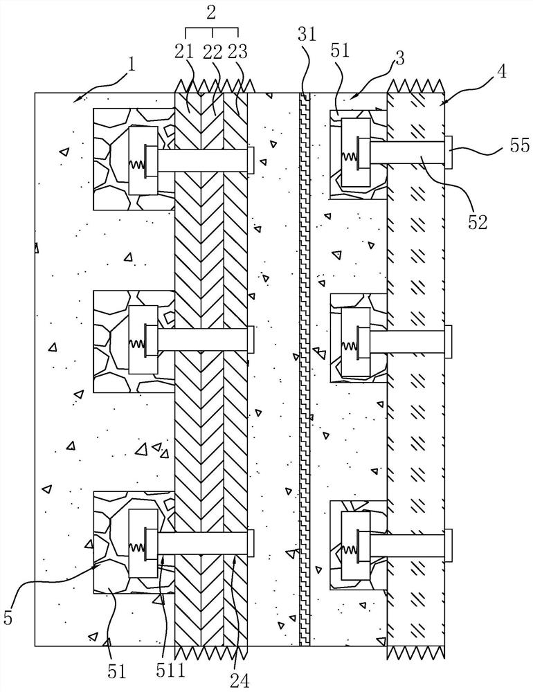 A kind of exterior wall decoration structure and its construction method