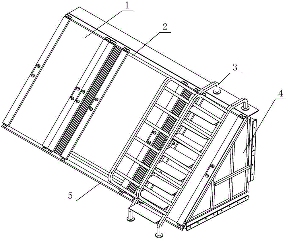 Folding-fan-type cell cover plate of aluminum electrolytic cell