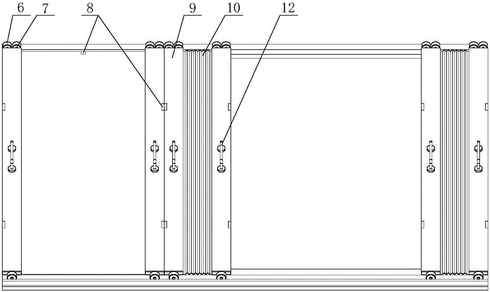 Folding-fan-type cell cover plate of aluminum electrolytic cell