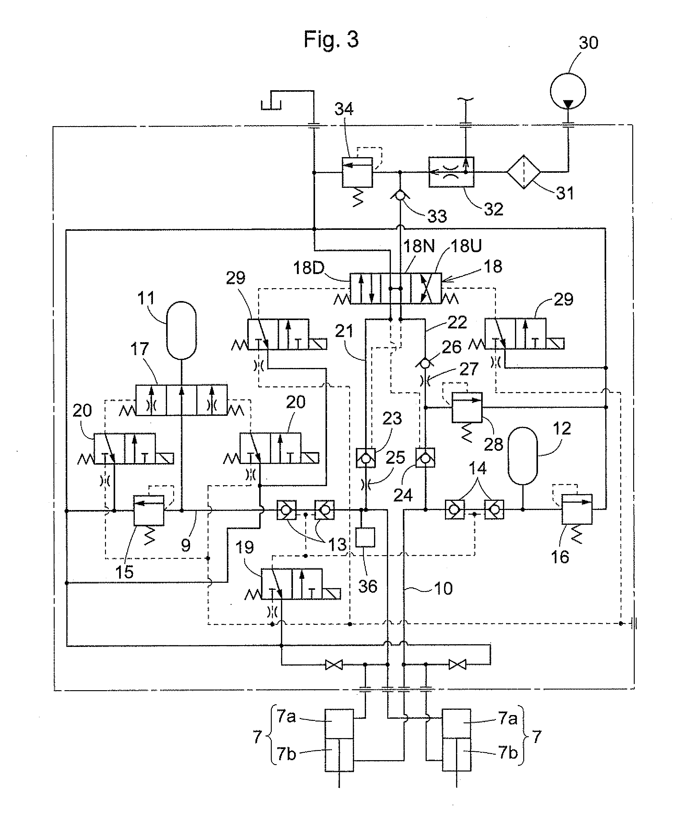 Hydraulic Suspension System for Work Vehicle