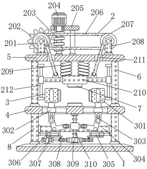 Packaging device for diaper production