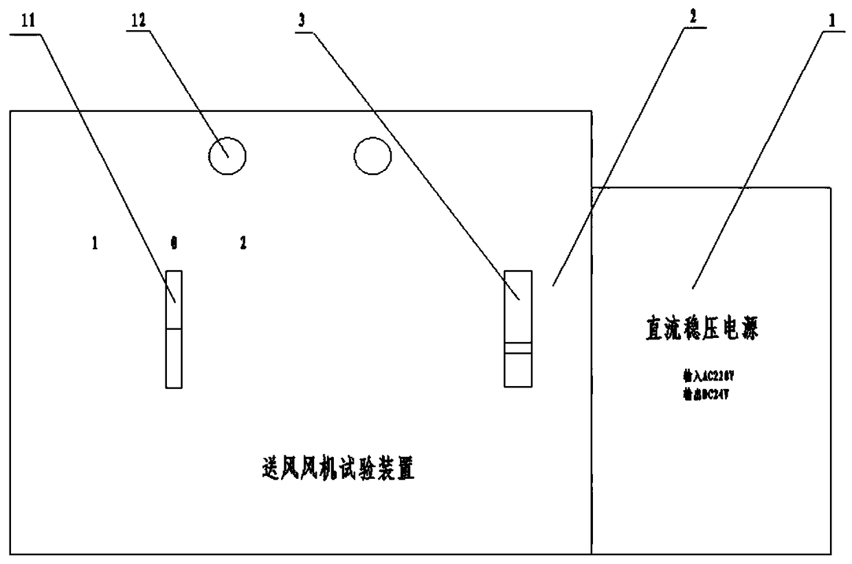 Electric locomotive air feeding fan testing tool equipment