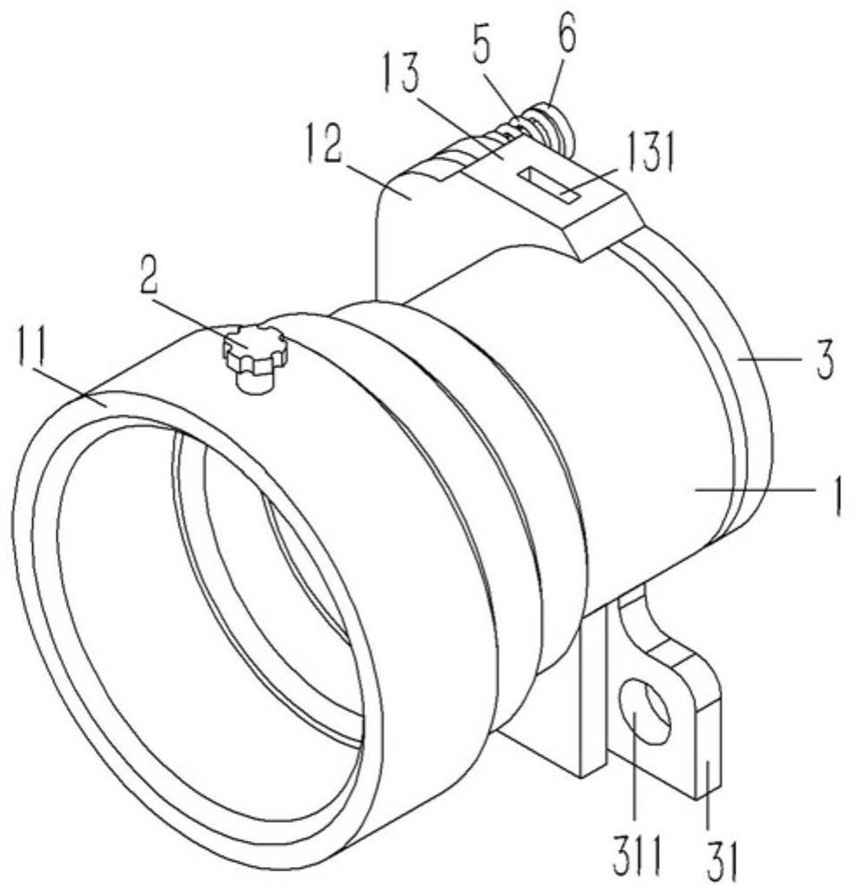 A fixed bracket for taking pictures of a mobile phone with a telescope eyepiece