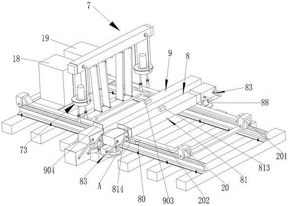 Sleeper replacing machine with crossing sleeper and push-pull sleeper integration device