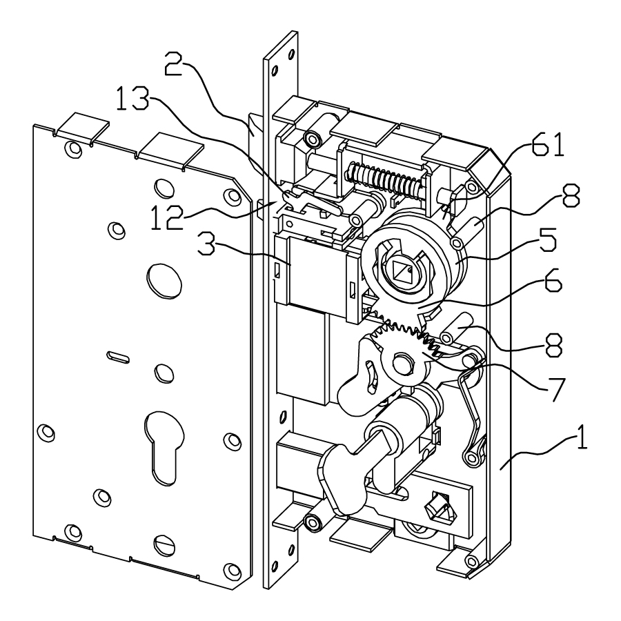 Electronic lock body of mortise knob lock