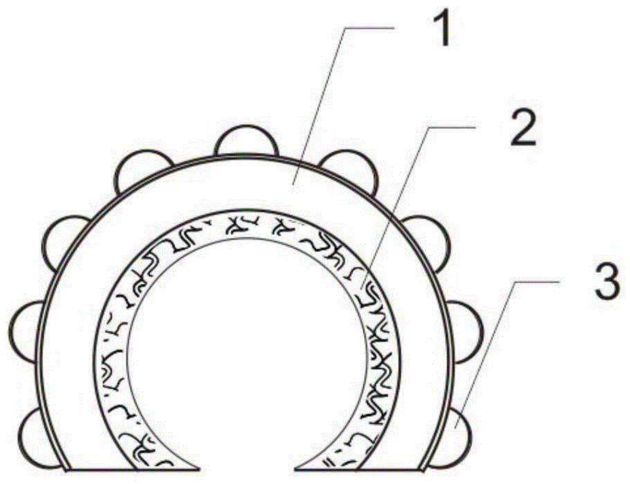 Semi-circular inter-embedded green ecological bricks