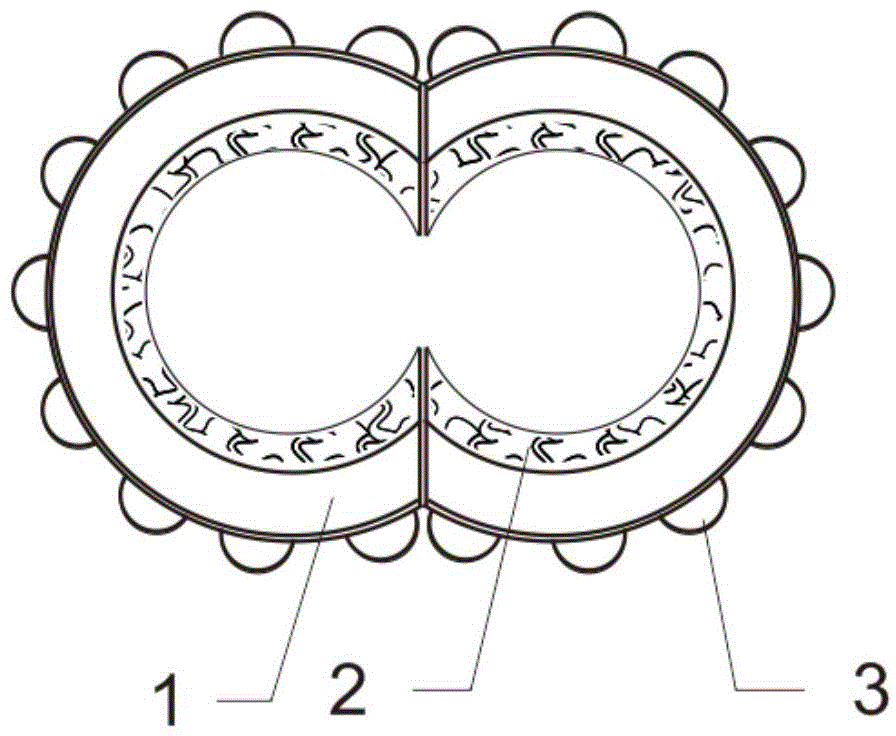 Semi-circular inter-embedded green ecological bricks