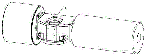 Single-action shifting fork type pneumatic actuator