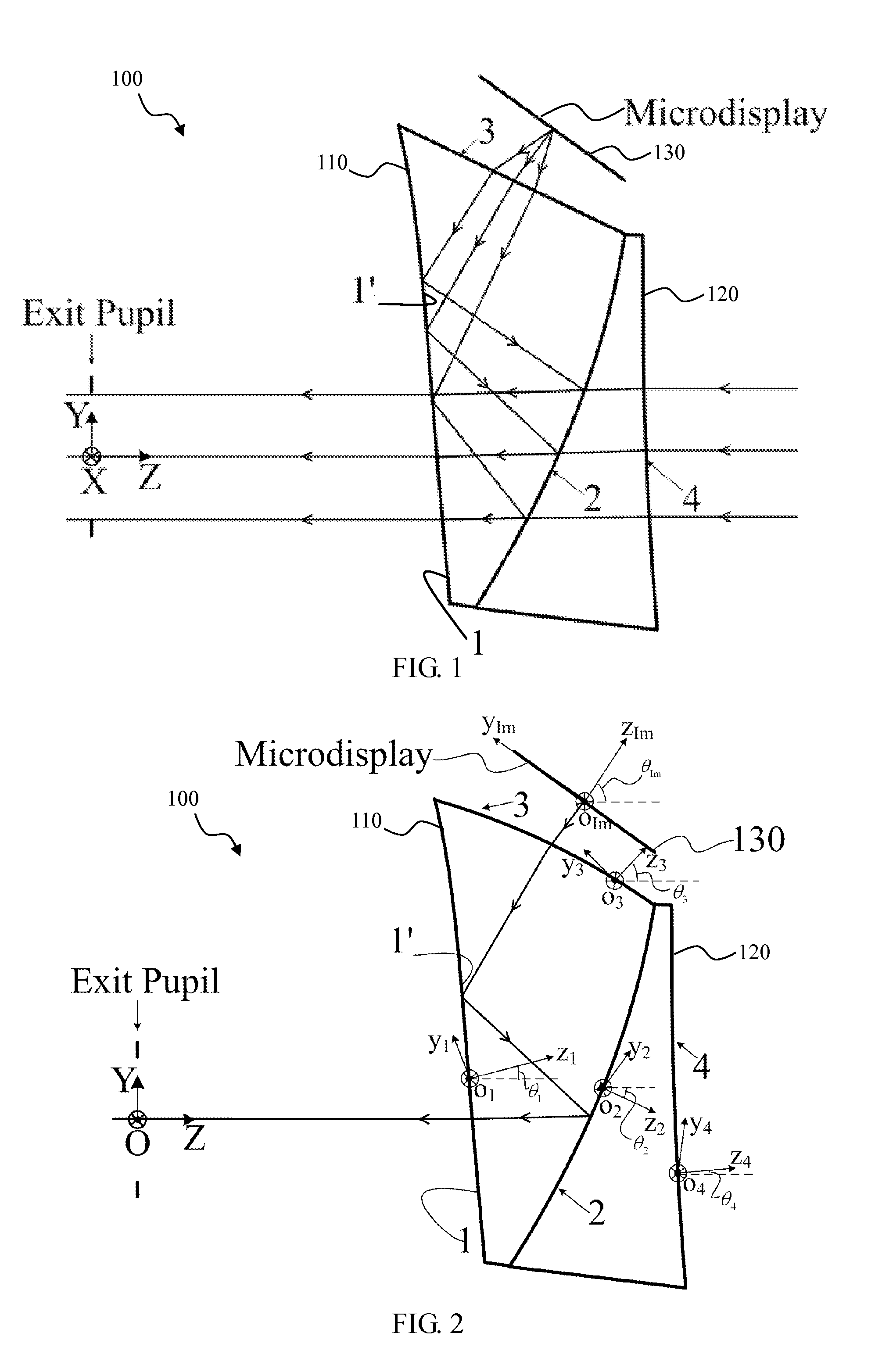 Optical see-through free-form head-mounted display