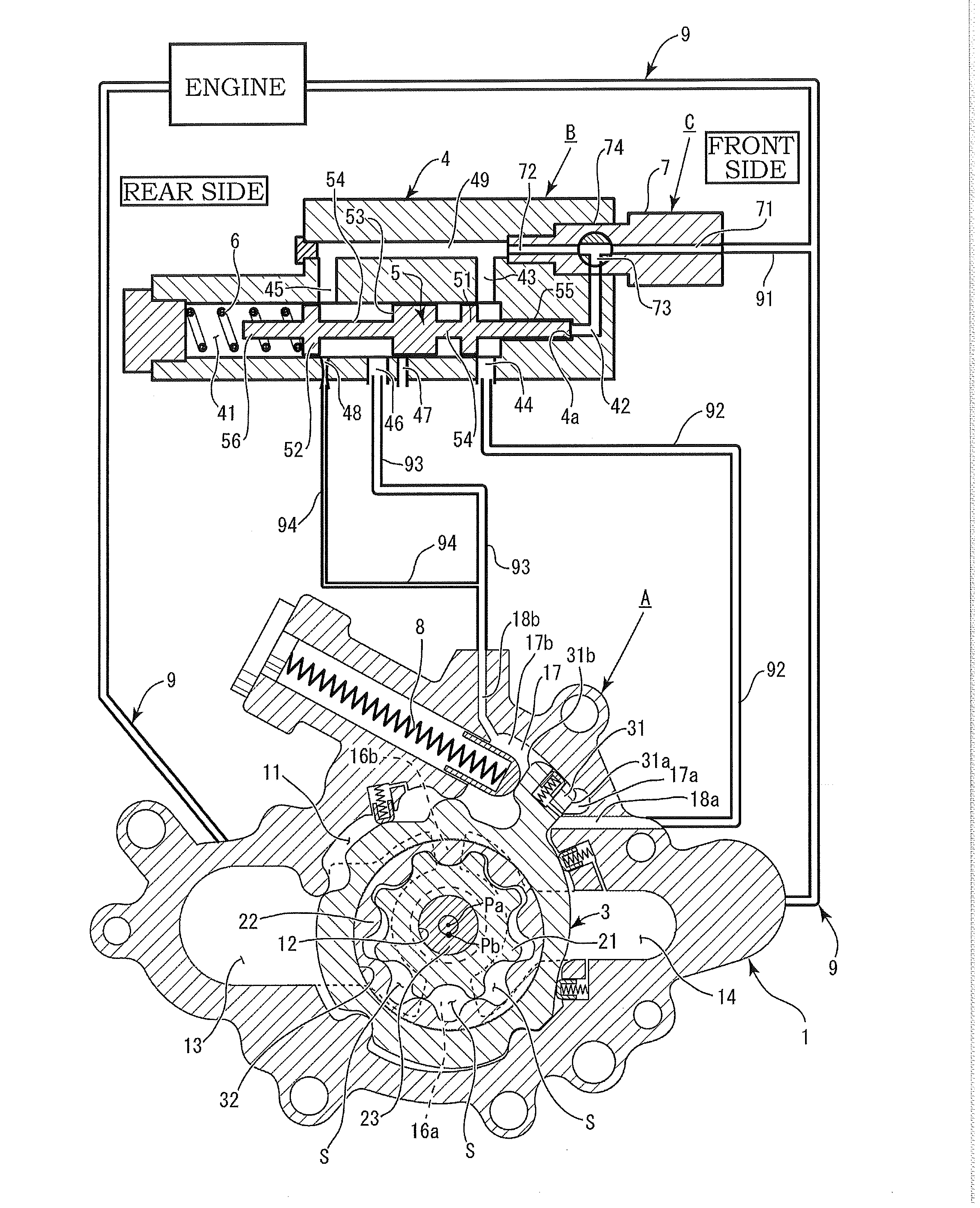 Oil pump structure