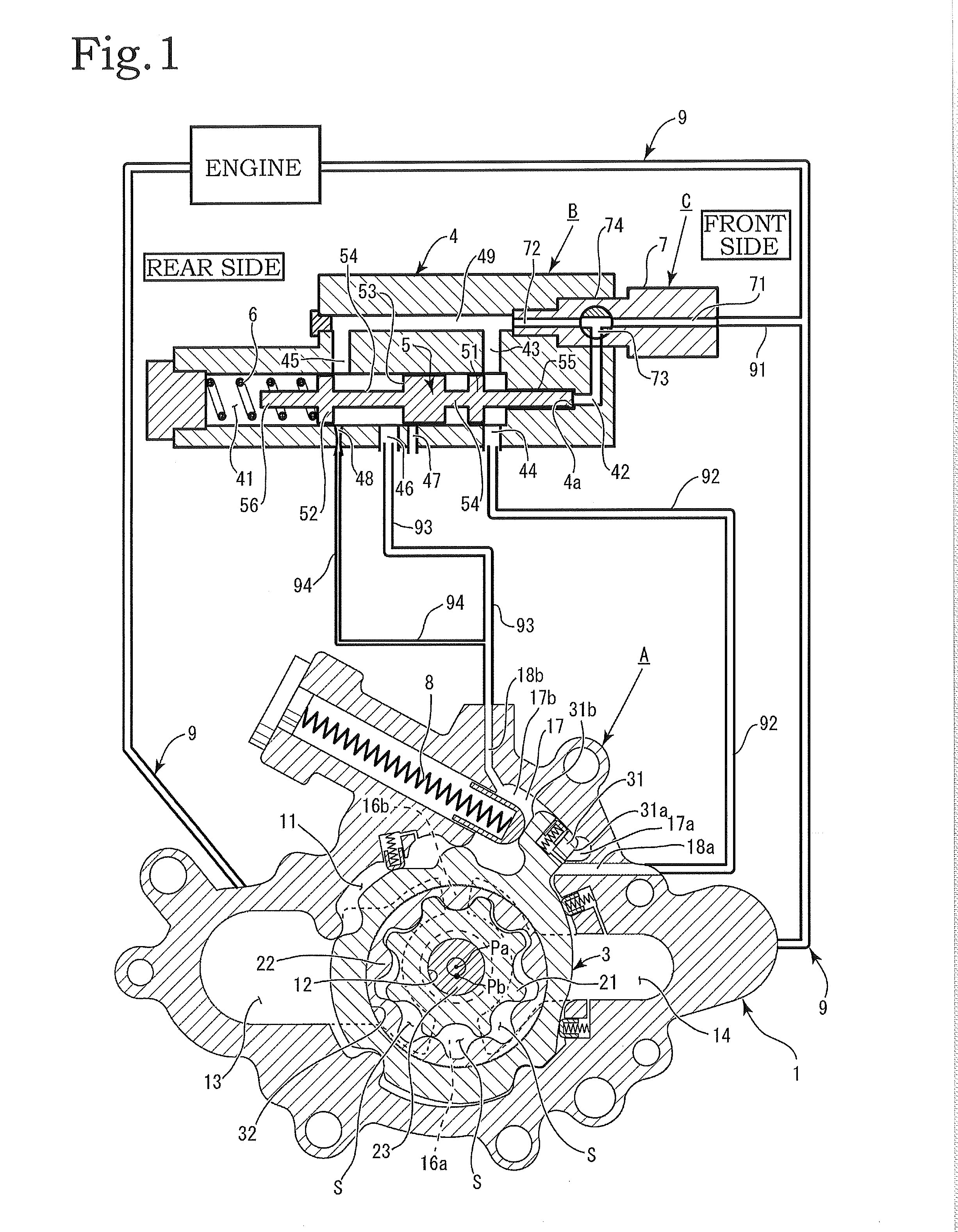 Oil pump structure