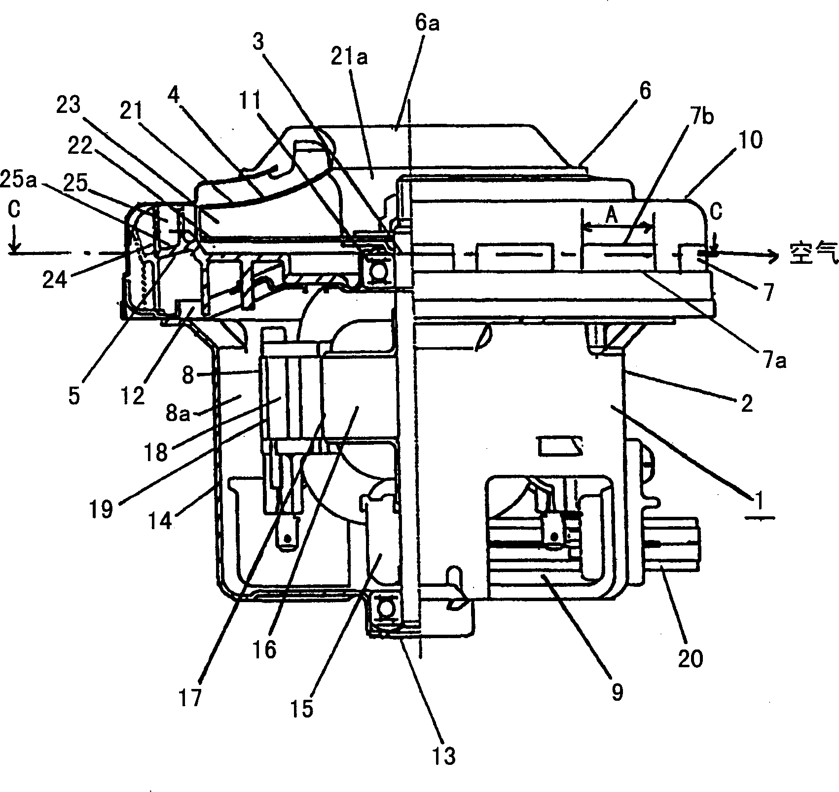 Electric fan and electric dust collector using said fan