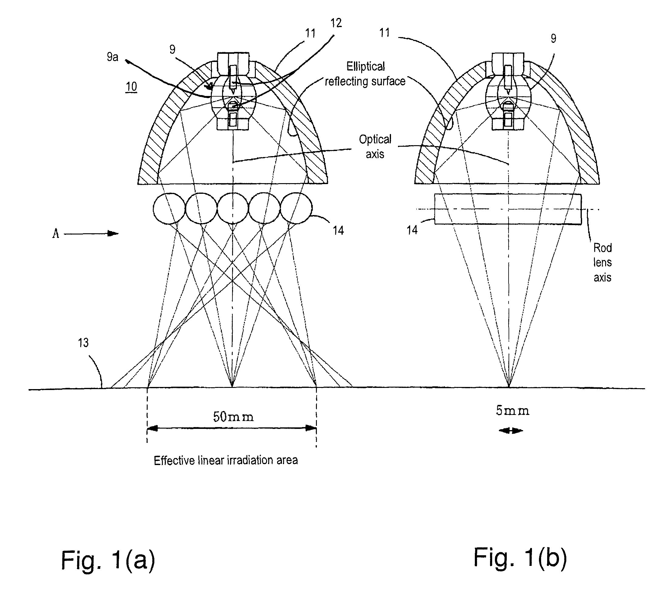 Light irradiation device and inkjet printer