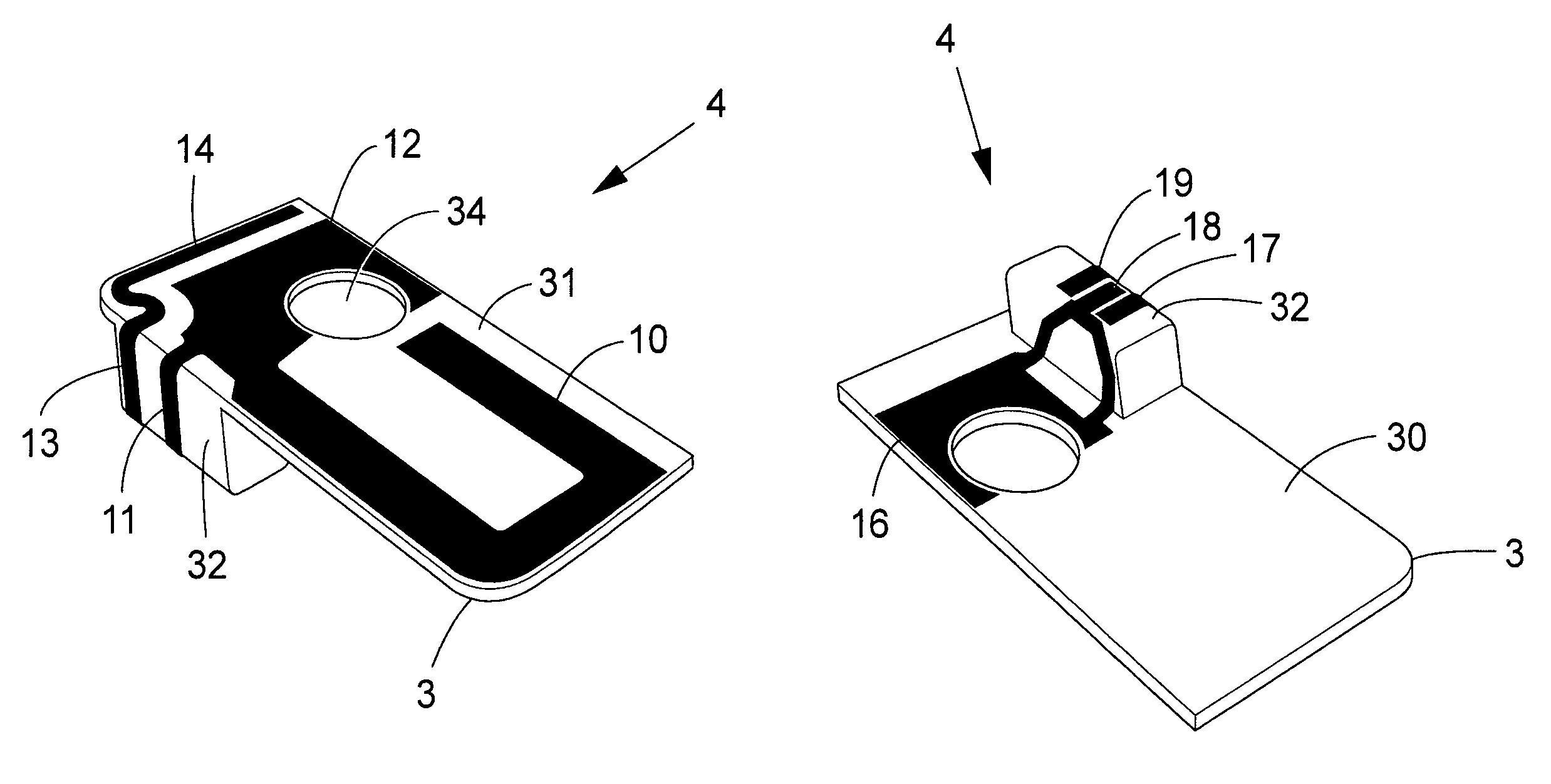 Multi-frequency band antenna device for radio communication terminal