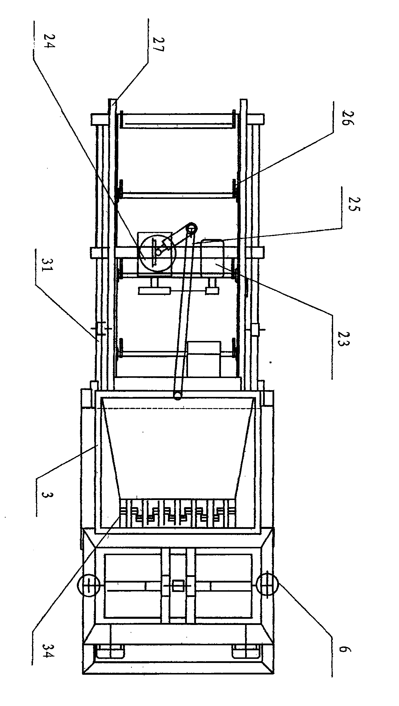 Full-automatic small type block machinery having environment-protecting and energy-saving functions