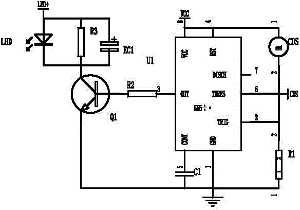 Light-control LED structure