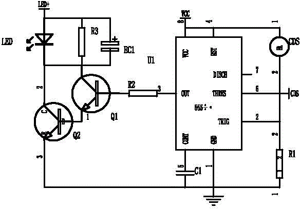 Light-control LED structure