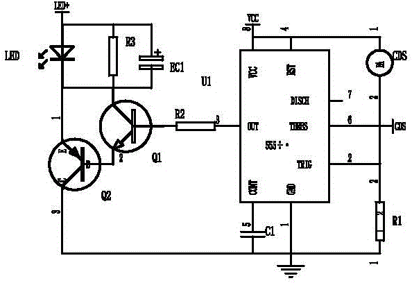 Light-control LED structure