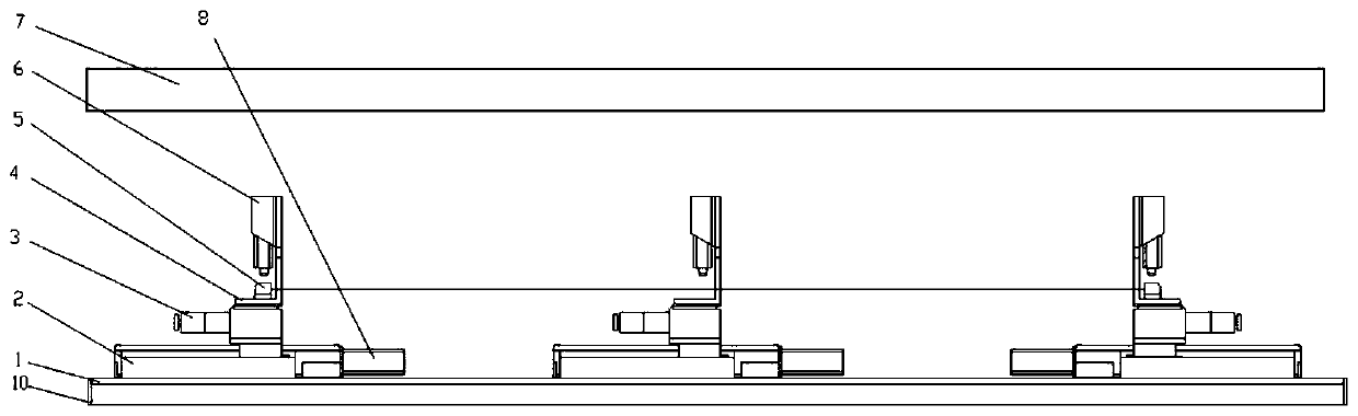 Device and method for rapidly measuring deflection of long and large component