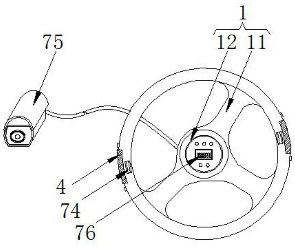 Intelligent recognition steering wheel based on multi-sensor fatigue driving and recognition method thereof