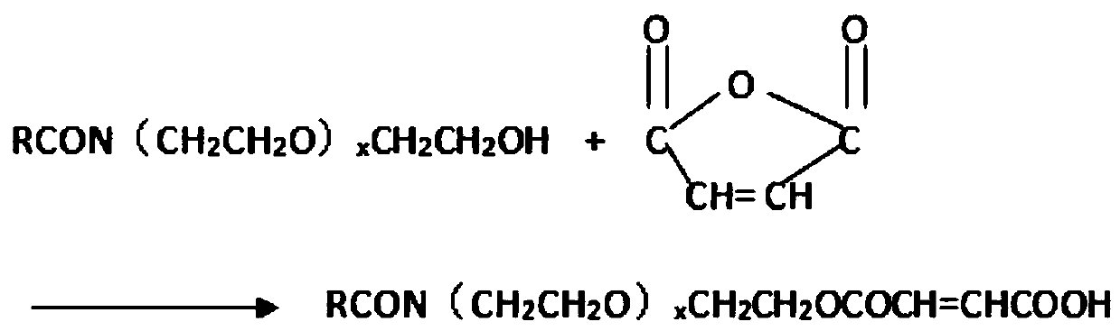 Sulfosuccinate salt type oil displacement agent, synthesis method and application thereof in tertiary oil recovery field