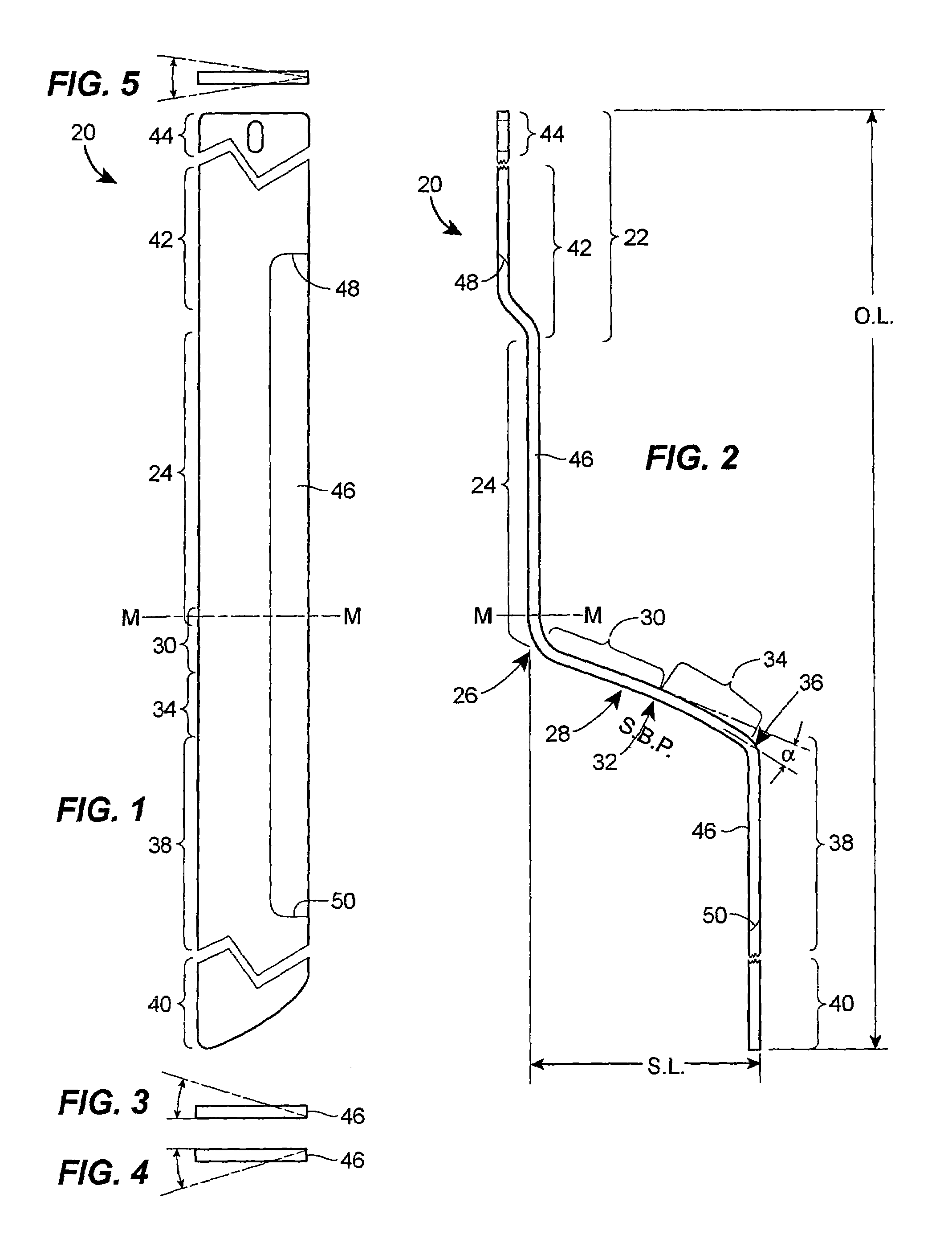 Loin knife J-blades for use with automatic loin puller apparatus