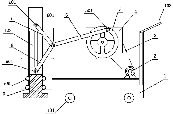 A stamping and compacting machine for floor foundation