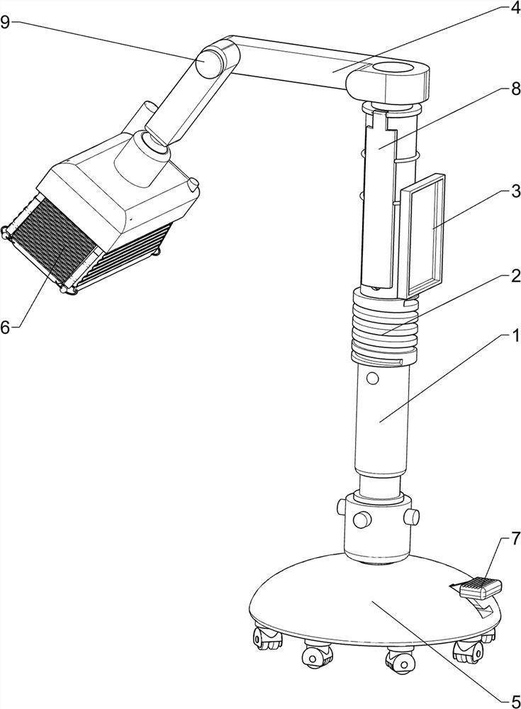 Angle-variable shading infrared lamp holder for hepatobiliary pancreatic surgery