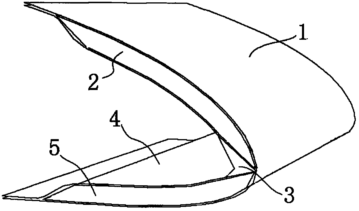 Horizontal tail front edge for bird strike-resisting airplane