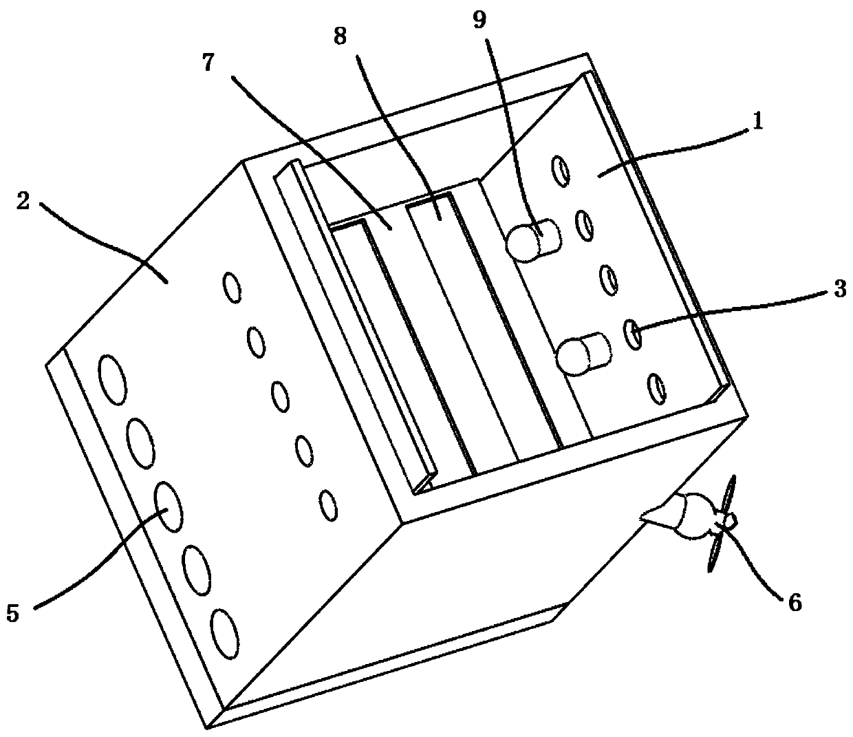 Floating type testing tank of penaeus monodon and testing method