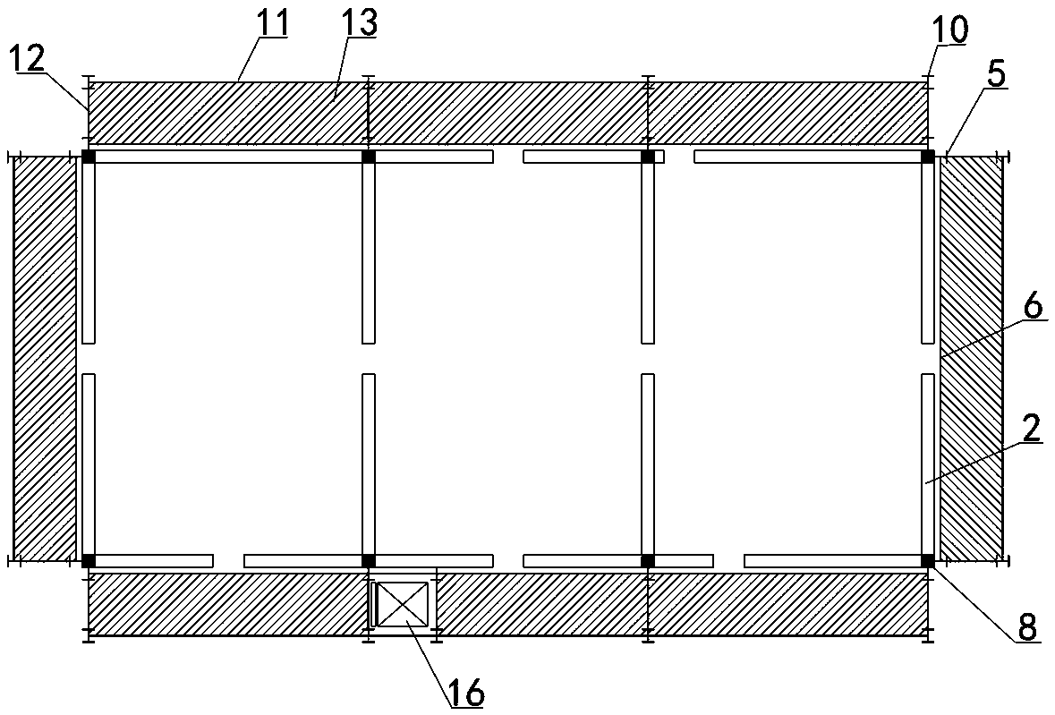 An additional space-constrained high-ductility masonry reconstruction structure and construction method