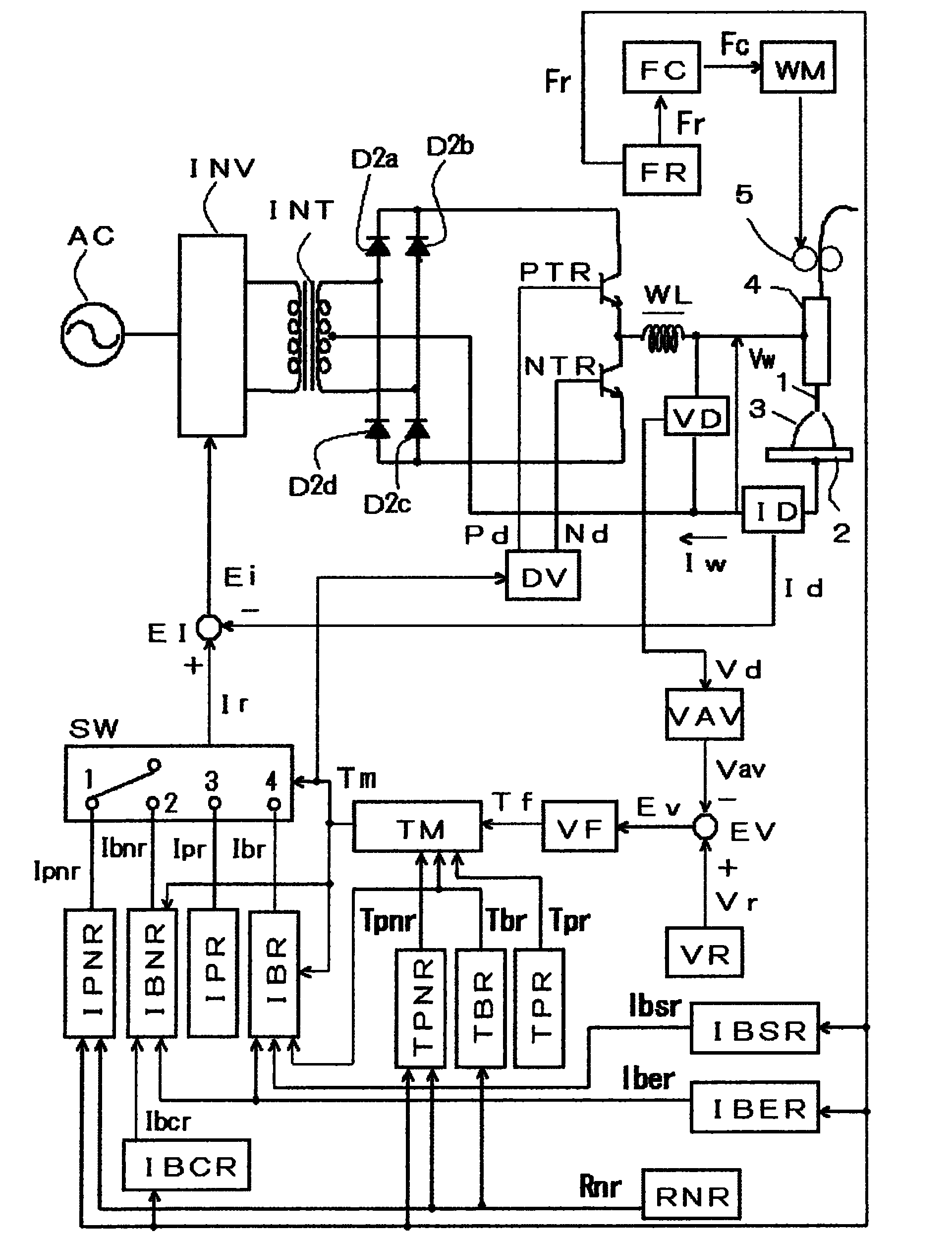 AC pulse arc welding control method