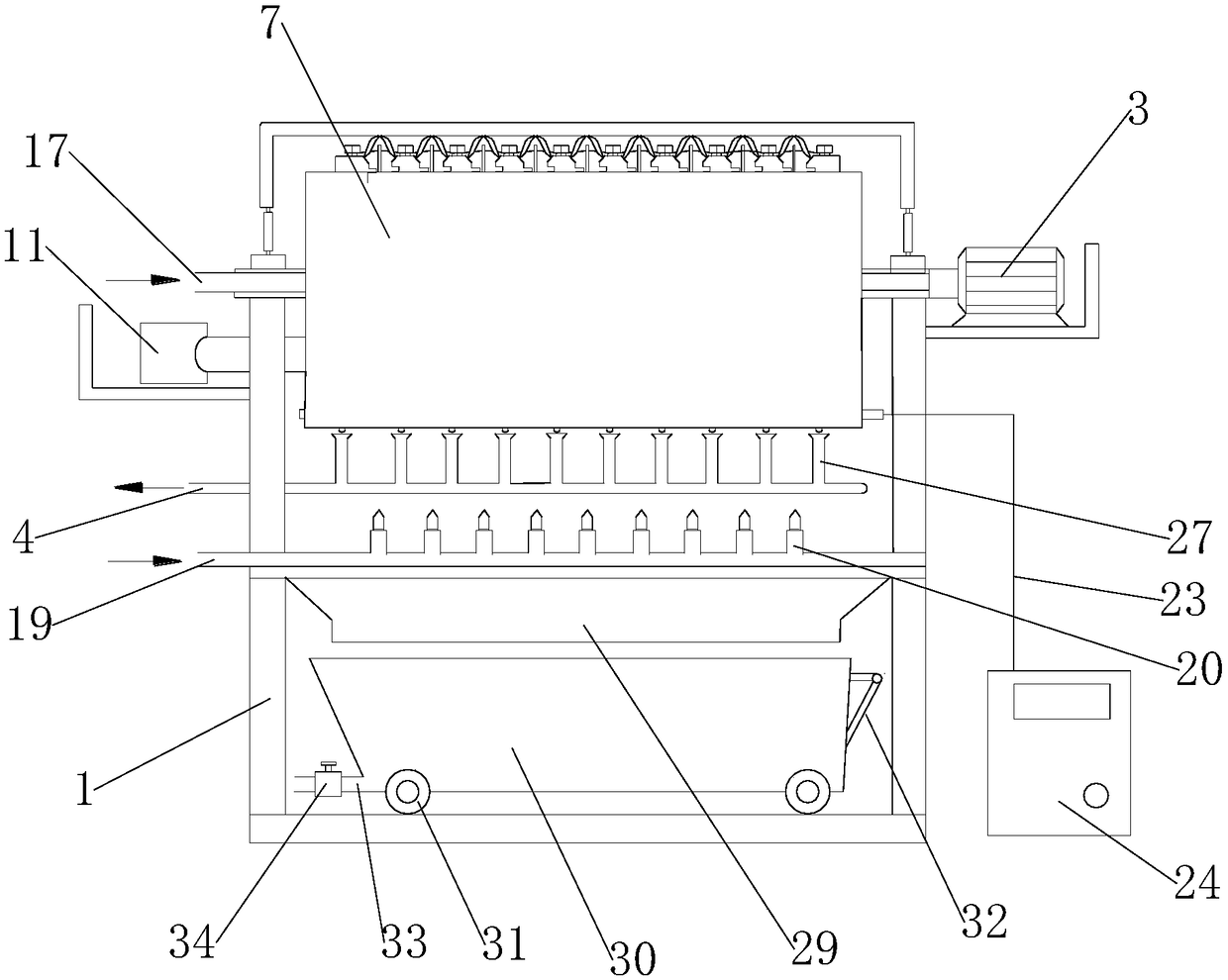 High sludge drying dehydration device and using method thereof