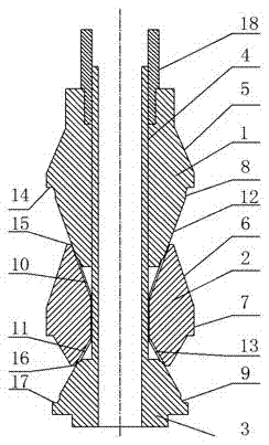 Slide-block-type diameter changing expansion tool used for expansion pipes