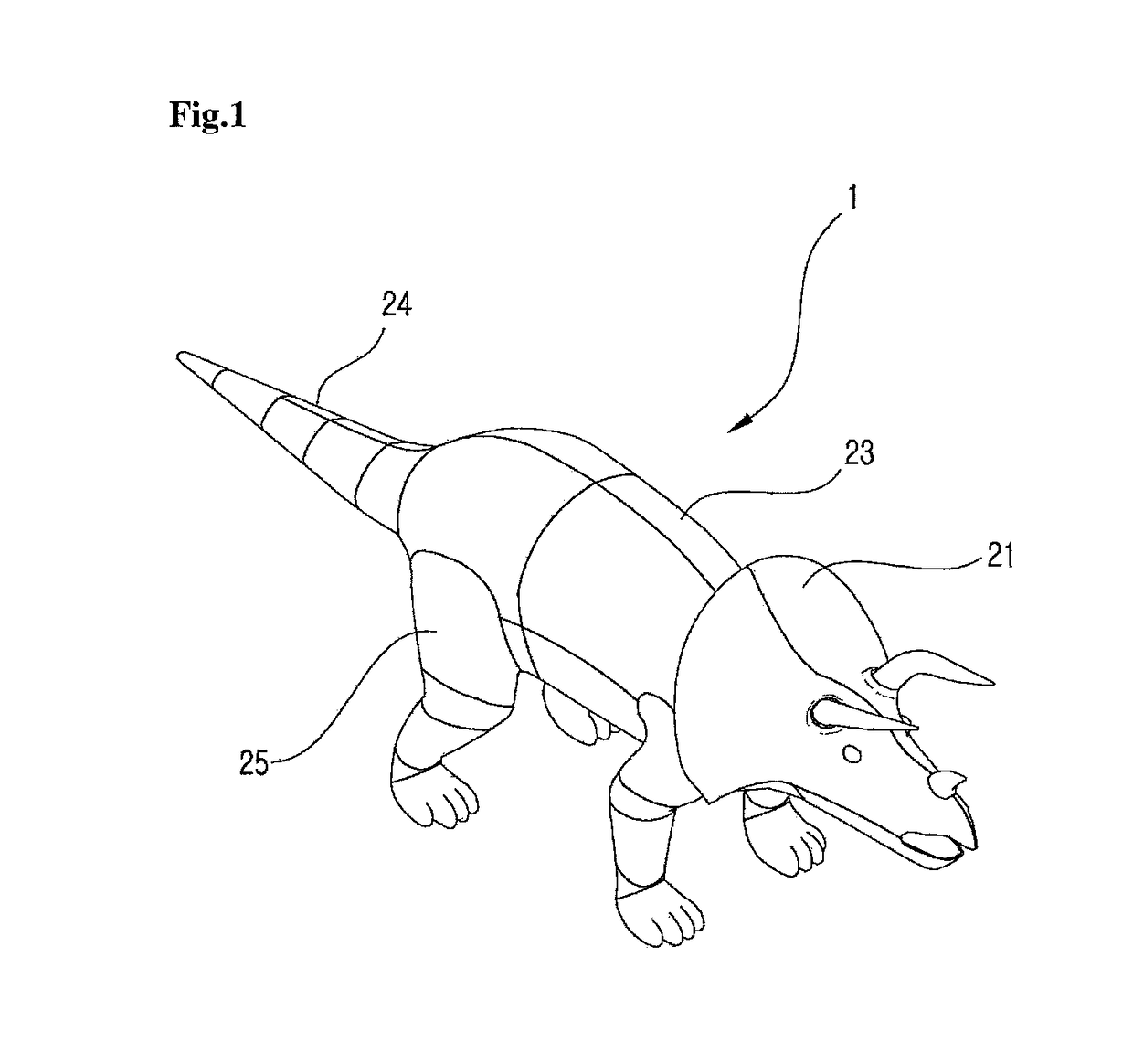 Dinosaur model with multi-joint assembly