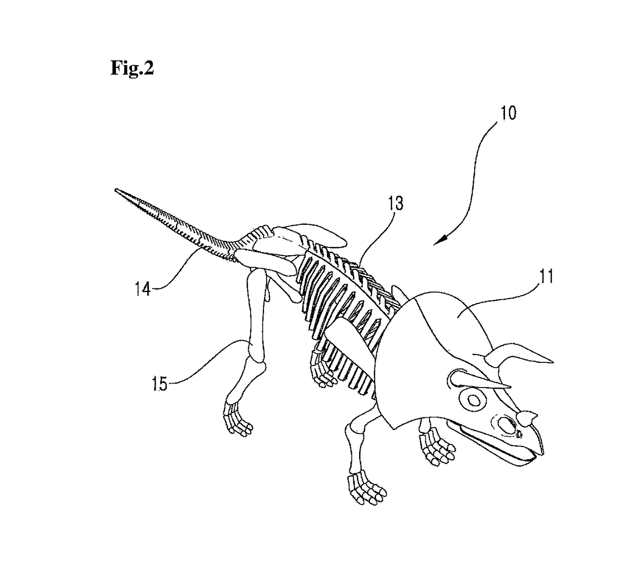 Dinosaur model with multi-joint assembly