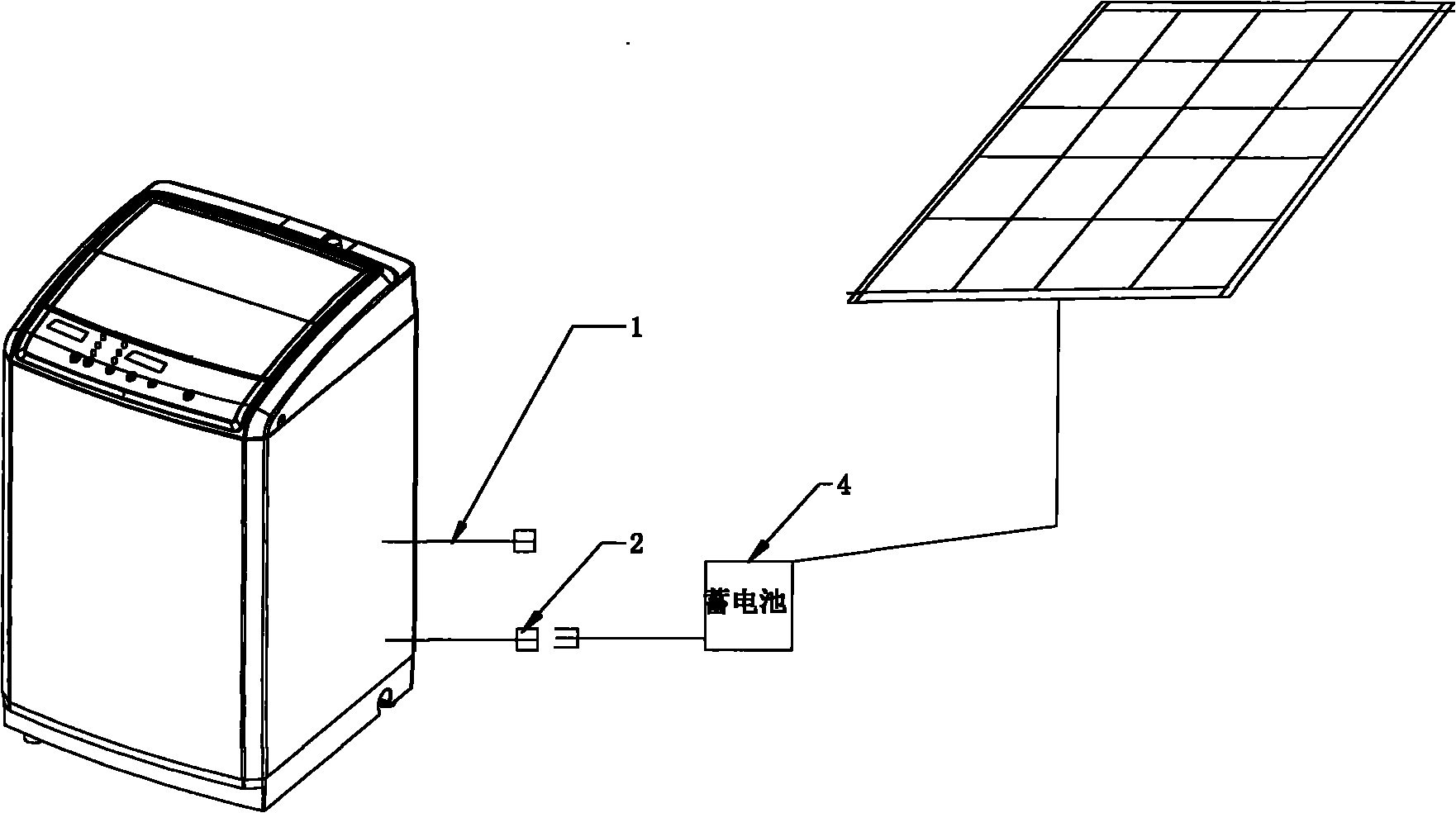 System and method for automatically switching input power according to heating power of washing machine