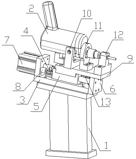 Automatic drilling frame for instrument panel beam drilling device