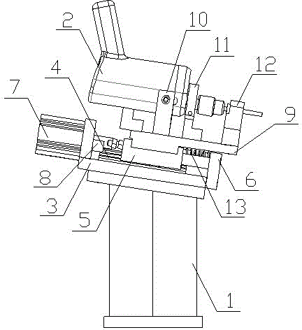 Automatic drilling frame for instrument panel beam drilling device