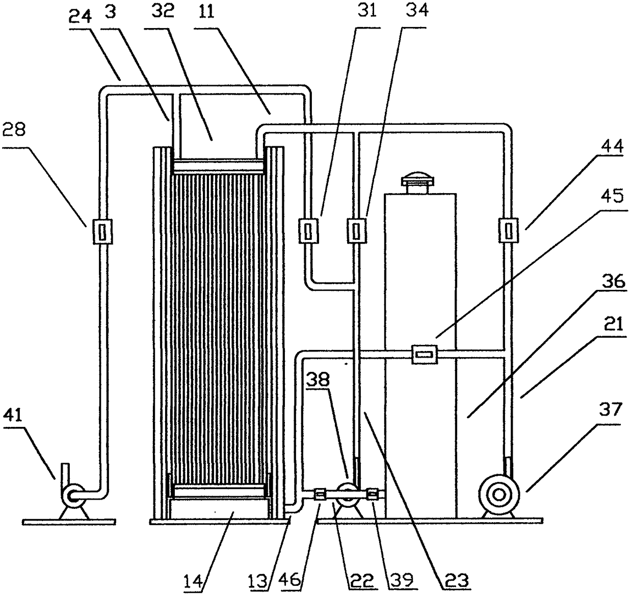 Filter membrane equipment adopting self-coupling mounting