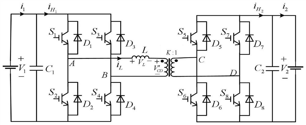 DAB converter wide-range regulation and control method based on multi-mode model prediction