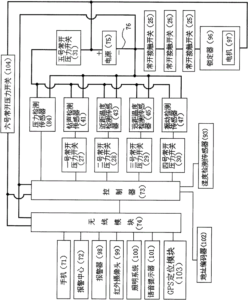 Ice ball lock system with intelligent alarm function