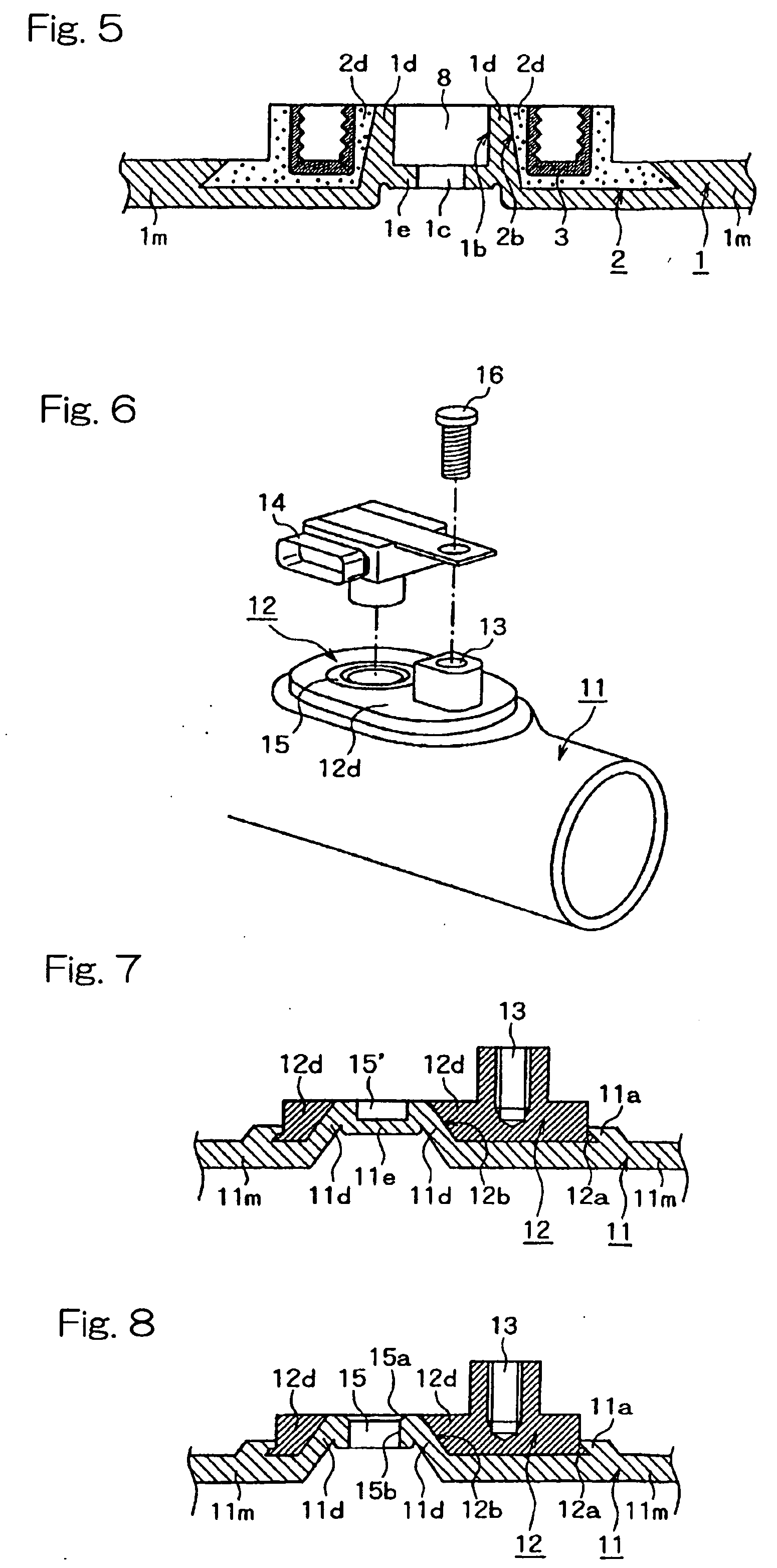 Shielding structure of a through-hole formed in a wall of a plastic hollow product